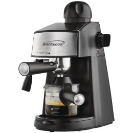 Espresso and Cappuccino Maker 20 oz.; Brews 4 servings; Built-in steamer for cappuccinos and lattes