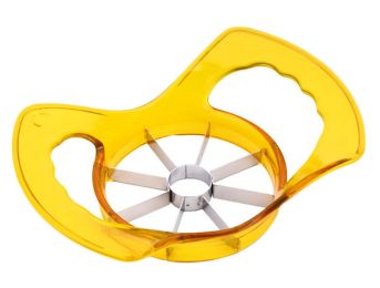 Creative Stainless Steel Apple Cutter Convenient Kitchen Tool-Yellow