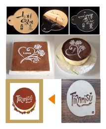 Love Pattern, Clear Spray Molds Printing Cake/Latte Molds 5 pc Acrylic DIY