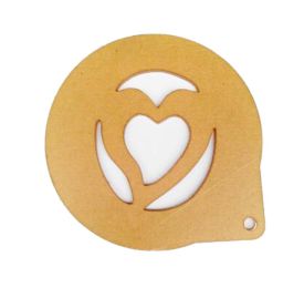 Cake/Latte Molds Heart Pattern, Clear Spray Molds Printing 5 Acrylic DIY