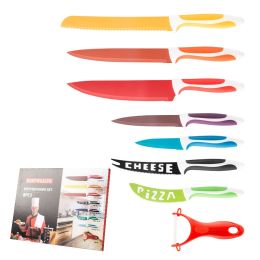 Stainless Steel 8-piece Knife Set Kitchen Household Macaron Color Gift Set Multi-purpose Knife