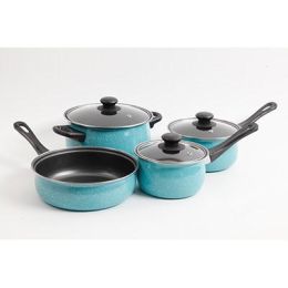 7 Pc. Cookware set Casselman  turquoise Gibson Home